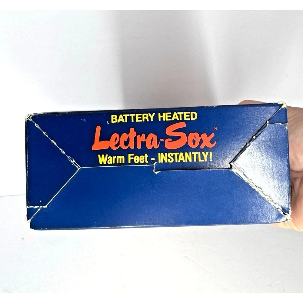Vintage Lectra-Sox Battery‎ Heated Socks W Box For Parts Repair Untested